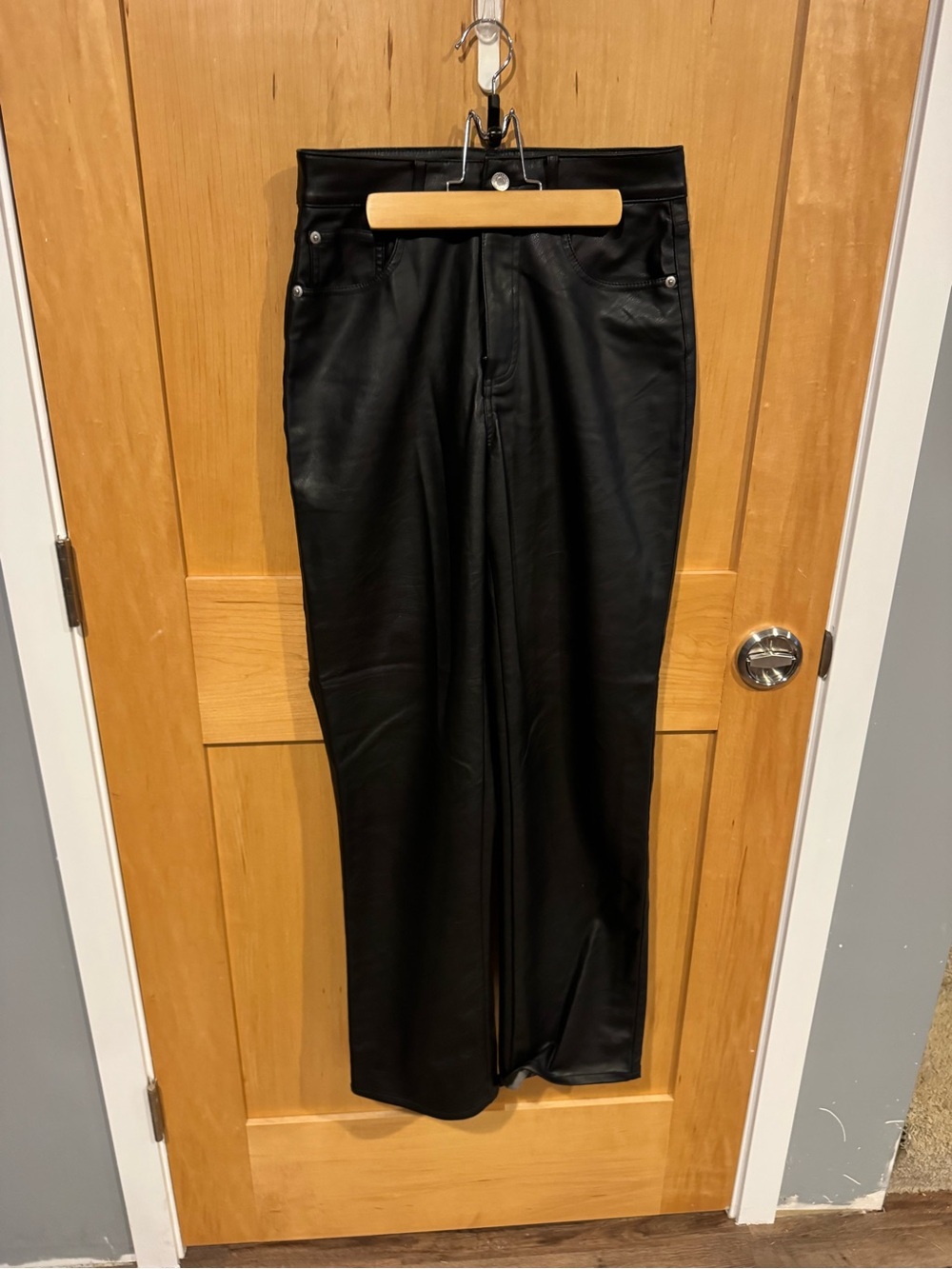 Black Faux Leather women’s Pants